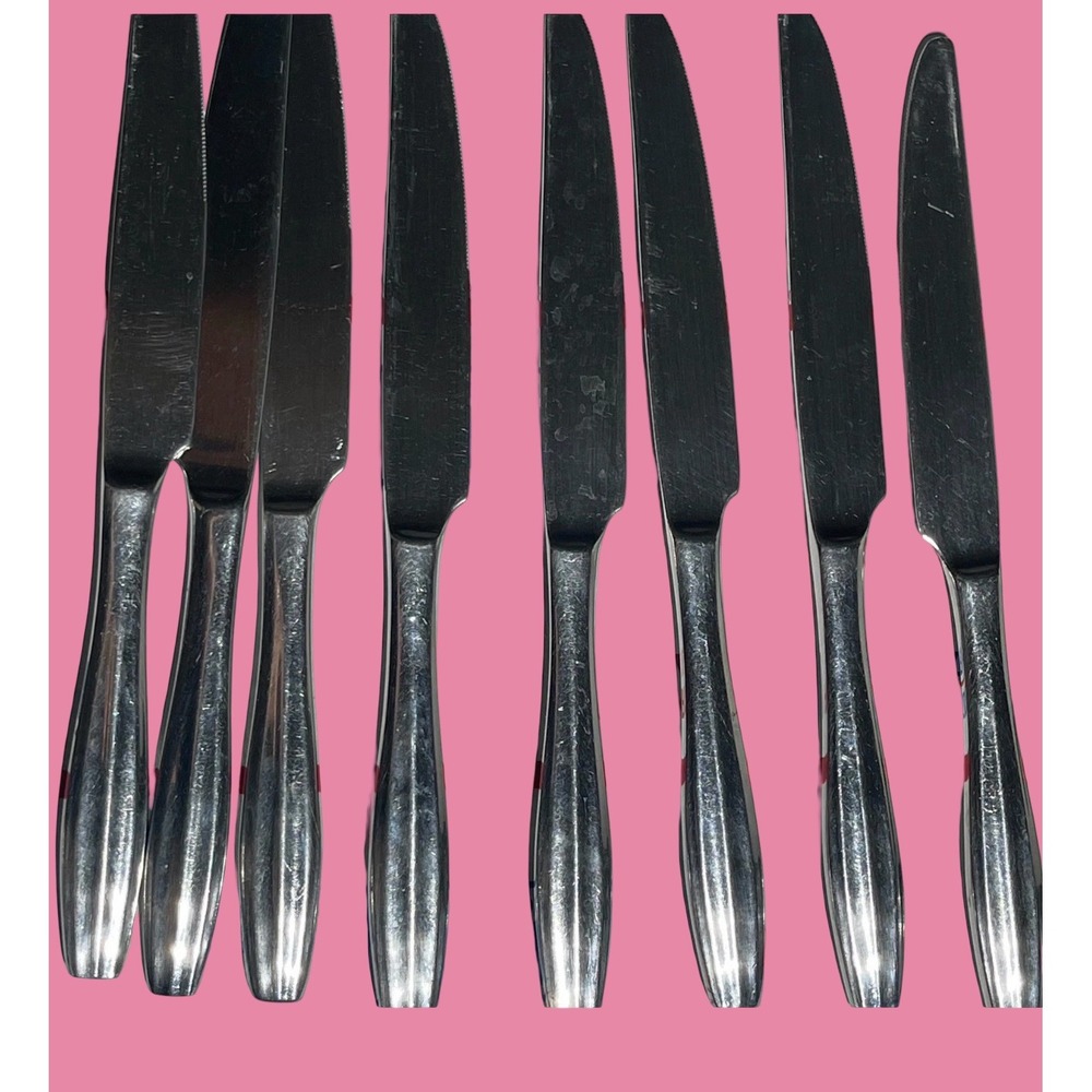 Mikasa Steak Knives Lot of 12 Stainless Steel Serrated Dinner Knives Flatware - Picture 7 of 11